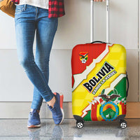 Bolivia Vamos La Verde Luggage Cover with Flag Colors and National Football Crest