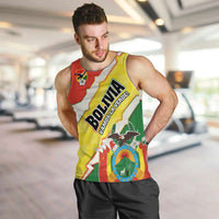 Bolivia Vamos La Verde Men Tank Top with Flag Colors and National Football Crest