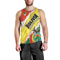 Bolivia Vamos La Verde Men Tank Top with Flag Colors and National Football Crest