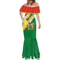 Bolivia Vamos La Verde Mermaid Dress with Flag Colors and National Football Crest