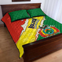 Bolivia Vamos La Verde Quilt Bed Set with Flag Colors and National Football Crest