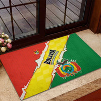 Bolivia Vamos La Verde Rubber Doormat with Flag Colors and National Football Crest
