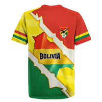 Bolivia Vamos La Verde Rugby Jersey with Flag Colors and National Football Crest