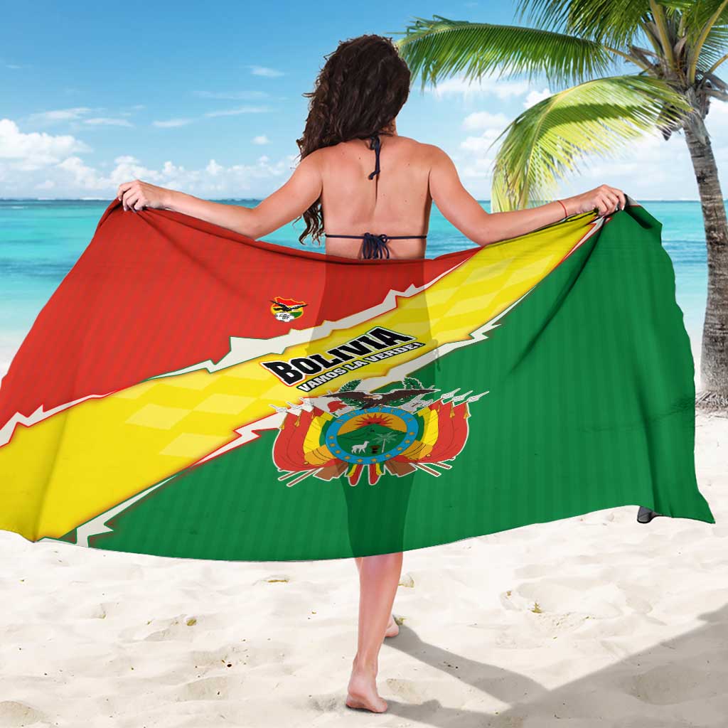 Bolivia Vamos La Verde Sarong with Flag Colors and National Football Crest