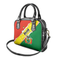 Bolivia Vamos La Verde Shoulder Handbag with Flag Colors and National Football Crest