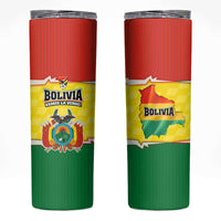 Bolivia Vamos La Verde Skinny Tumbler with Flag Colors and National Football Crest