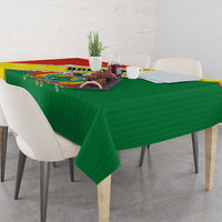 Bolivia Vamos La Verde Tablecloth with Flag Colors and National Football Crest