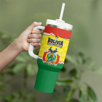 Bolivia Vamos La Verde Tumbler With Handle with Flag Colors and National Football Crest