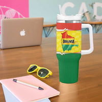 Bolivia Vamos La Verde Tumbler With Handle with Flag Colors and National Football Crest