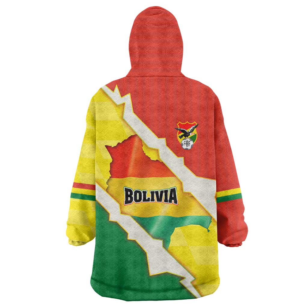 Bolivia Vamos La Verde Wearable Blanket Hoodie with Flag Colors and National Football Crest