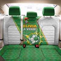 Bolivia La Verde Soccer Back Car Seat Cover with Number and Flaming Ball Graphic