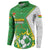 Personalized Bolivia La Verde Soccer Button Sweatshirt with Number and Flaming Ball Graphic