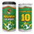 Bolivia La Verde Soccer 4 in 1 Can Cooler Tumbler with Number and Flaming Ball Graphic