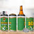 Bolivia La Verde Soccer 4 in 1 Can Cooler Tumbler with Number and Flaming Ball Graphic