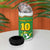Bolivia La Verde Soccer 4 in 1 Can Cooler Tumbler with Number and Flaming Ball Graphic