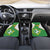 Bolivia La Verde Soccer Car Mats with Number and Flaming Ball Graphic