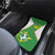 Bolivia La Verde Soccer Car Mats with Number and Flaming Ball Graphic