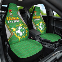 Bolivia La Verde Soccer Car Seat Cover with Number and Flaming Ball Graphic