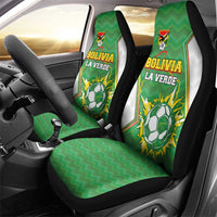 Bolivia La Verde Soccer Car Seat Cover with Number and Flaming Ball Graphic