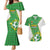 Personalized Bolivia La Verde Soccer Couples Matching Mermaid Dress and Hawaiian Shirt with Number and Flaming Ball Graphic