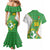 Personalized Bolivia La Verde Soccer Couples Matching Mermaid Dress and Hawaiian Shirt with Number and Flaming Ball Graphic