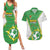 Personalized Bolivia La Verde Soccer Couples Matching Summer Maxi Dress and Hawaiian Shirt with Number and Flaming Ball Graphic