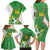 Personalized Bolivia La Verde Soccer Family Matching Long Sleeve Bodycon Dress and Hawaiian Shirt with Number and Flaming Ball Graphic