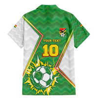 Personalized Bolivia La Verde Soccer Family Matching Mermaid Dress and Hawaiian Shirt with Number and Flaming Ball Graphic TS04