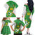 Personalized Bolivia La Verde Soccer Family Matching Off The Shoulder Long Sleeve Dress and Hawaiian Shirt with Number and Flaming Ball Graphic TS04