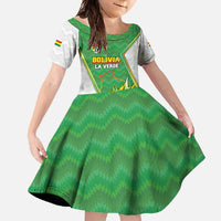 Personalized Bolivia La Verde Soccer Family Matching Off Shoulder Maxi Dress and Hawaiian Shirt with Number and Flaming Ball Graphic