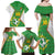 Personalized Bolivia La Verde Soccer Family Matching Off Shoulder Maxi Dress and Hawaiian Shirt with Number and Flaming Ball Graphic TS04