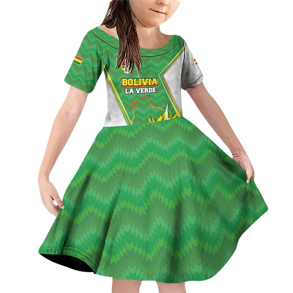 Personalized Bolivia La Verde Soccer Family Matching Off Shoulder Short Dress and Hawaiian Shirt with Number and Flaming Ball Graphic