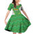Personalized Bolivia La Verde Soccer Family Matching Off Shoulder Short Dress and Hawaiian Shirt with Number and Flaming Ball Graphic