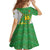 Personalized Bolivia La Verde Soccer Family Matching Off Shoulder Short Dress and Hawaiian Shirt with Number and Flaming Ball Graphic