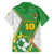 Personalized Bolivia La Verde Soccer Family Matching Off Shoulder Short Dress and Hawaiian Shirt with Number and Flaming Ball Graphic