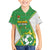 Personalized Bolivia La Verde Soccer Family Matching Off Shoulder Short Dress and Hawaiian Shirt with Number and Flaming Ball Graphic