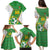 Personalized Bolivia La Verde Soccer Family Matching Puletasi and Hawaiian Shirt with Number and Flaming Ball Graphic