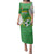 Personalized Bolivia La Verde Soccer Family Matching Puletasi and Hawaiian Shirt with Number and Flaming Ball Graphic