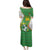 Personalized Bolivia La Verde Soccer Family Matching Puletasi and Hawaiian Shirt with Number and Flaming Ball Graphic