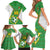 Personalized Bolivia La Verde Soccer Family Matching Short Sleeve Bodycon Dress and Hawaiian Shirt with Number and Flaming Ball Graphic TS04