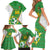 Personalized Bolivia La Verde Soccer Family Matching Short Sleeve Bodycon Dress and Hawaiian Shirt with Number and Flaming Ball Graphic