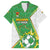 Personalized Bolivia La Verde Soccer Family Matching Short Sleeve Bodycon Dress and Hawaiian Shirt with Number and Flaming Ball Graphic