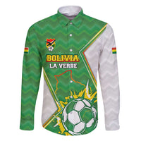 Personalized Bolivia La Verde Soccer Family Matching Short Sleeve Bodycon Dress and Hawaiian Shirt with Number and Flaming Ball Graphic