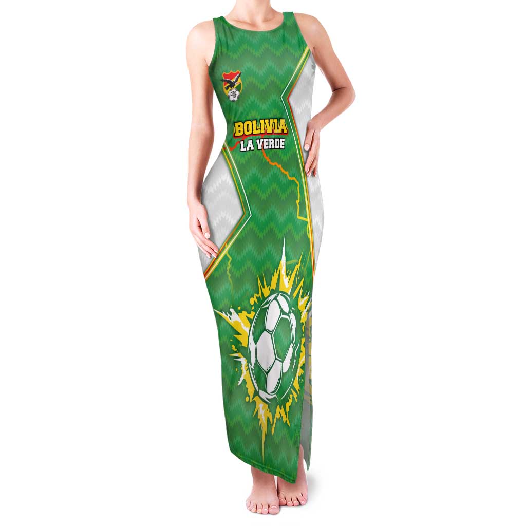 Personalized Bolivia La Verde Soccer Family Matching Tank Maxi Dress and Hawaiian Shirt with Number and Flaming Ball Graphic