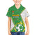 Personalized Bolivia La Verde Soccer Kid Hawaiian Shirt with Number and Flaming Ball Graphic