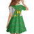 Personalized Bolivia La Verde Soccer Kid Short Sleeve Dress with Number and Flaming Ball Graphic