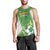 Personalized Bolivia La Verde Soccer Men Tank Top with Number and Flaming Ball Graphic