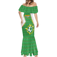 Personalized Bolivia La Verde Soccer Mermaid Dress with Number and Flaming Ball Graphic