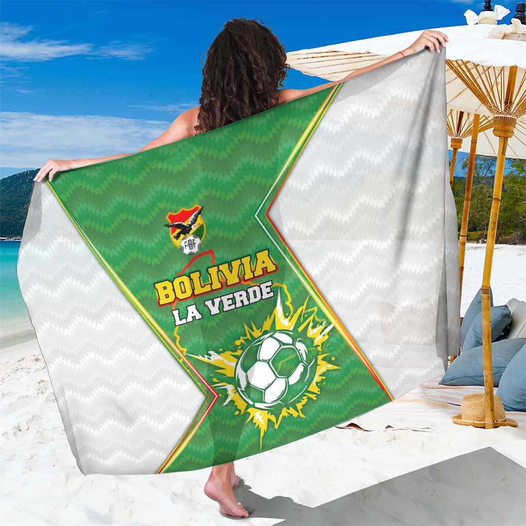 Bolivia La Verde Soccer Sarong with Number and Flaming Ball Graphic