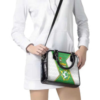 Bolivia La Verde Soccer Shoulder Handbag with Number and Flaming Ball Graphic